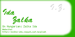 ida zalka business card